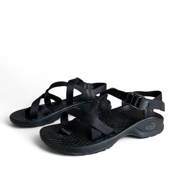 Chaco Z / Cloud 2 Updraft Toe Strap Sandal Hiking Beach Black Mens Size US 9 - Picture 3 of 13